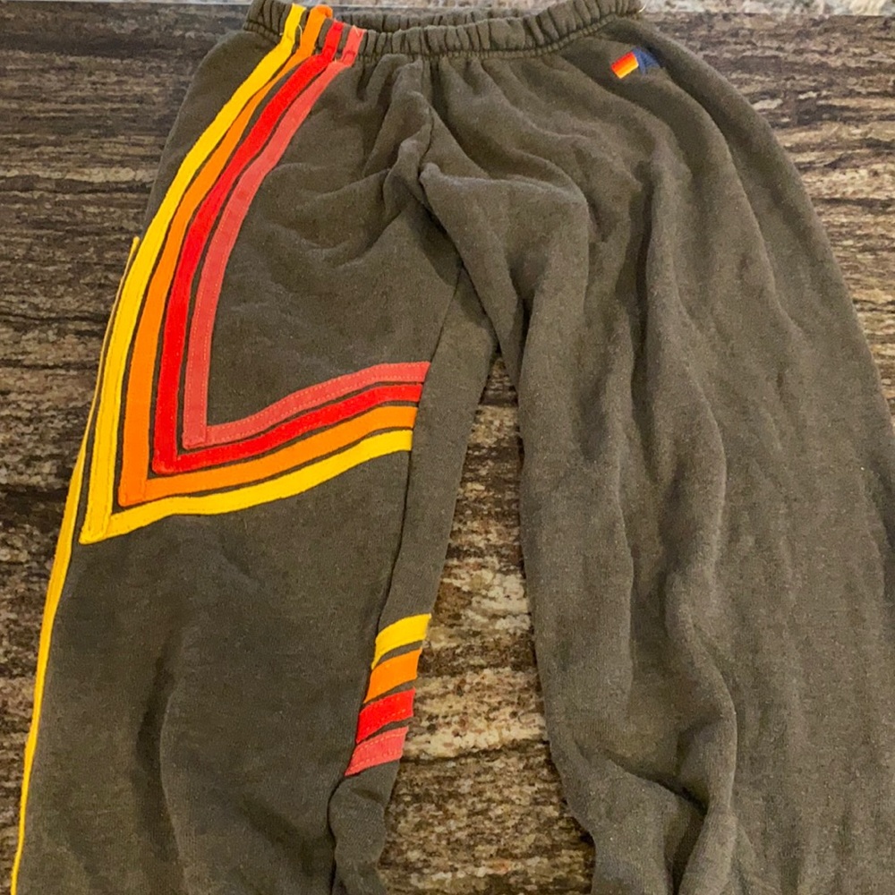 RARE**Aviator Nation Sweatpants red stripes